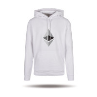 Ethereum Organic Logo Hoodie - white