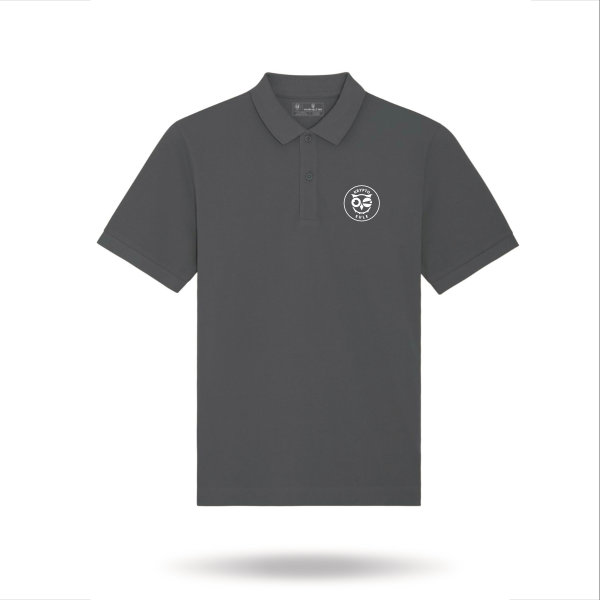 Krypto Eule Organic Pique Polo - anthracite