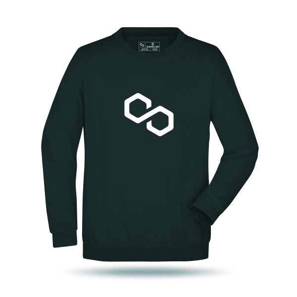 Polygon MATIC Organic Logo Crewneck - black