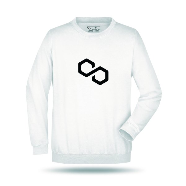 Polygon MATIC Organic Logo Crewneck - white