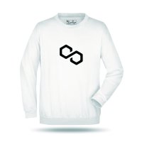 Polygon MATIC Organic Logo Crewneck - white